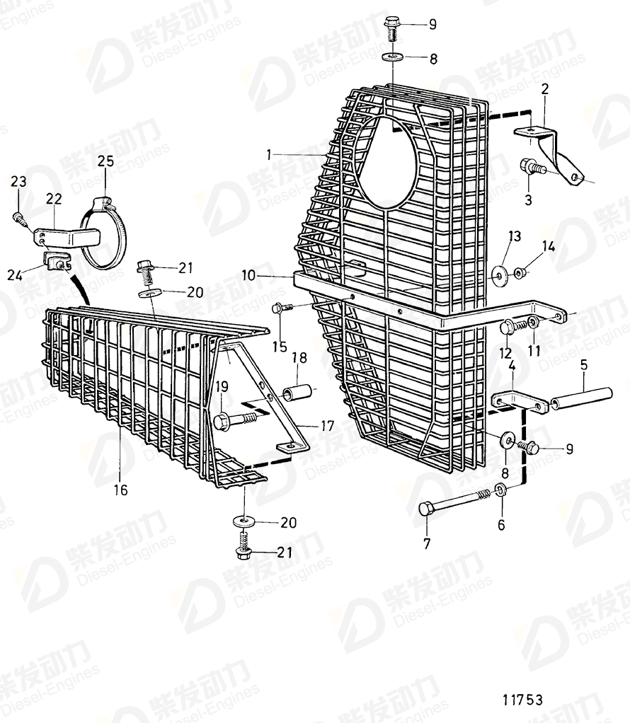 VOLVO Belt protector 862909 Drawing
